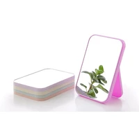 hd single sided makeup mirror desktop plastic colorful vanity mirror foldable portable square princess mirror