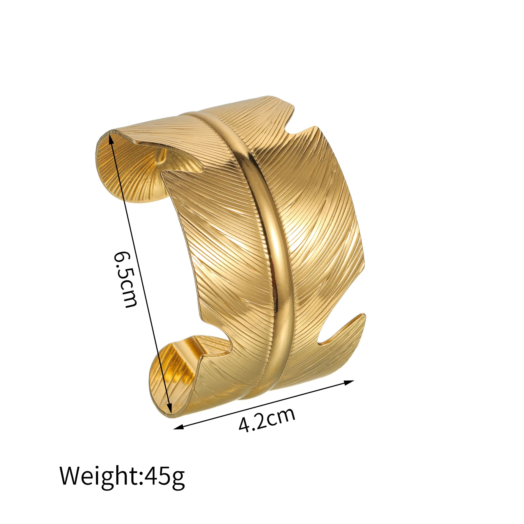 Большой браслет Freeteeme шириной 4 2 см для женщин и мужчин золотого цвета из