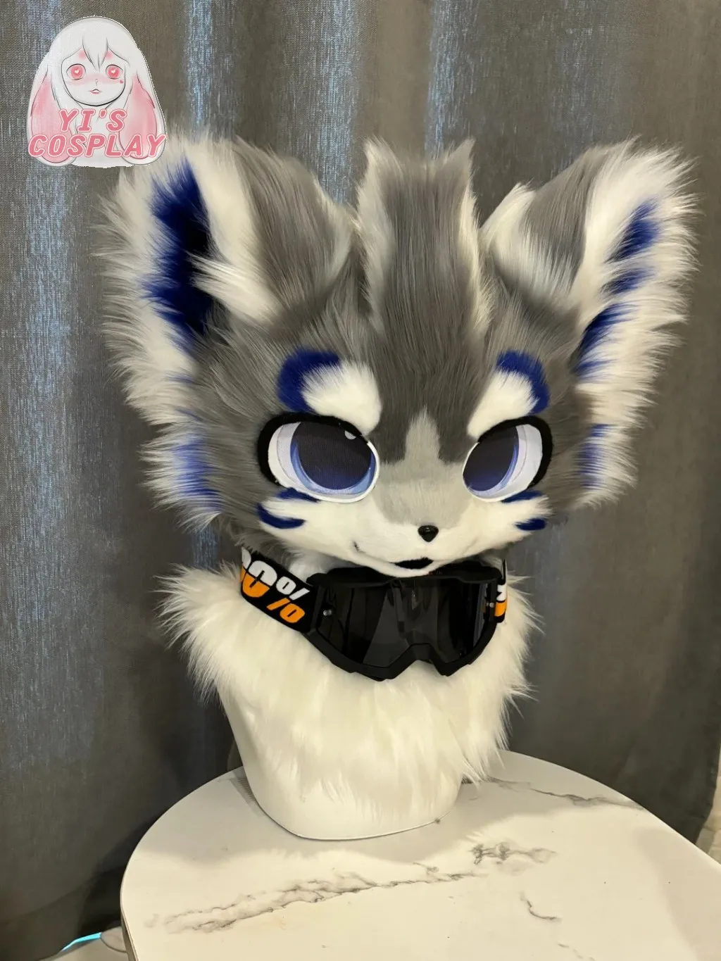 Yis косплей на заказ пушистая голова кигуруми Kemono Fursuit гарнитуры ручной работы Beast