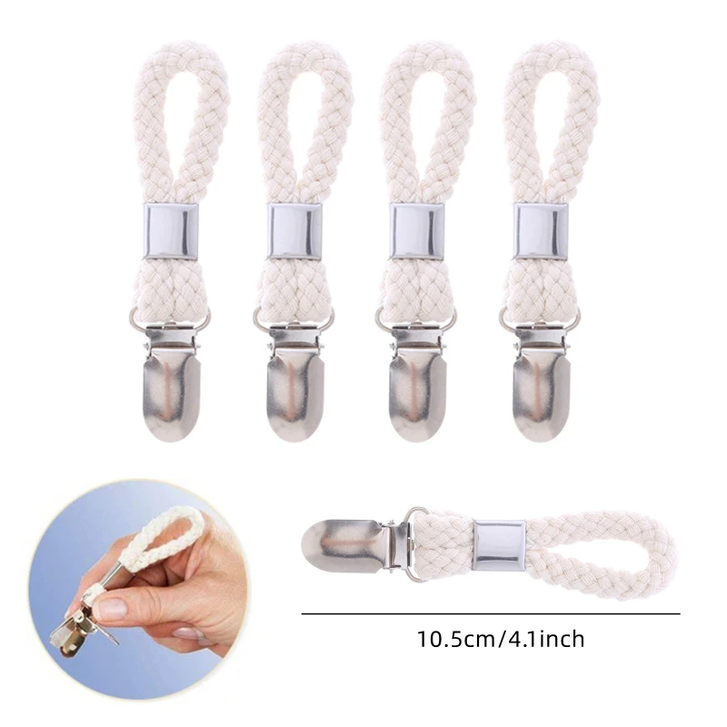 

Woven Cotton Rope Loop Towel Clip Pendant Hanger For Towels Bathroom Towel Clip Hangers Home Decorative Bathroom Accessories