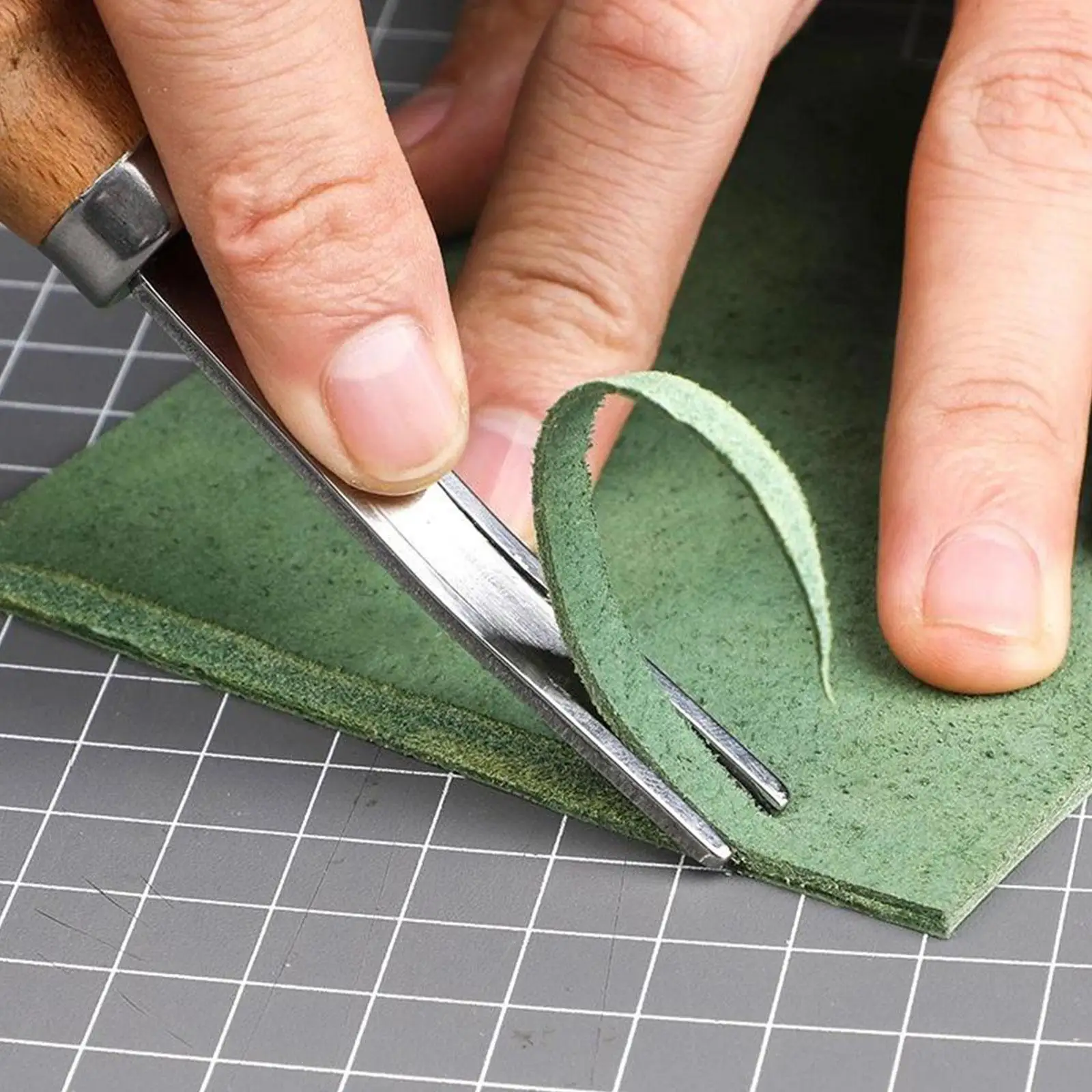 3 размера A4mm A6mm A8mm практичное кожевенное ремесло кромкострогальная рукоятка деревянная режущая рукоятка нож для шлифовки инструмент Ручная шлифовка с T5B7