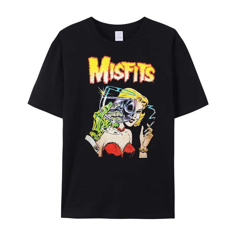 

Перевиденная мужская футболка The Misfits Die, черная (средняя)