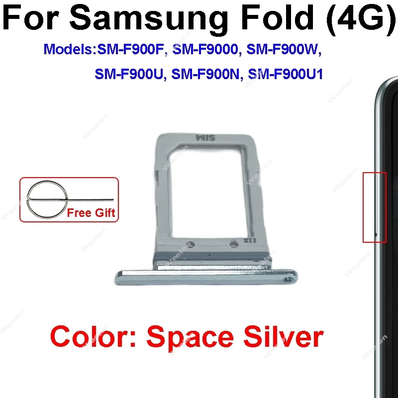 Держатель лотка для SIM-карты Samsung Galaxy Z Fold 1 2 3 4 Fold2 Fold3 Fold4 F9000 F9160 F9260 F9360 Адаптер слота