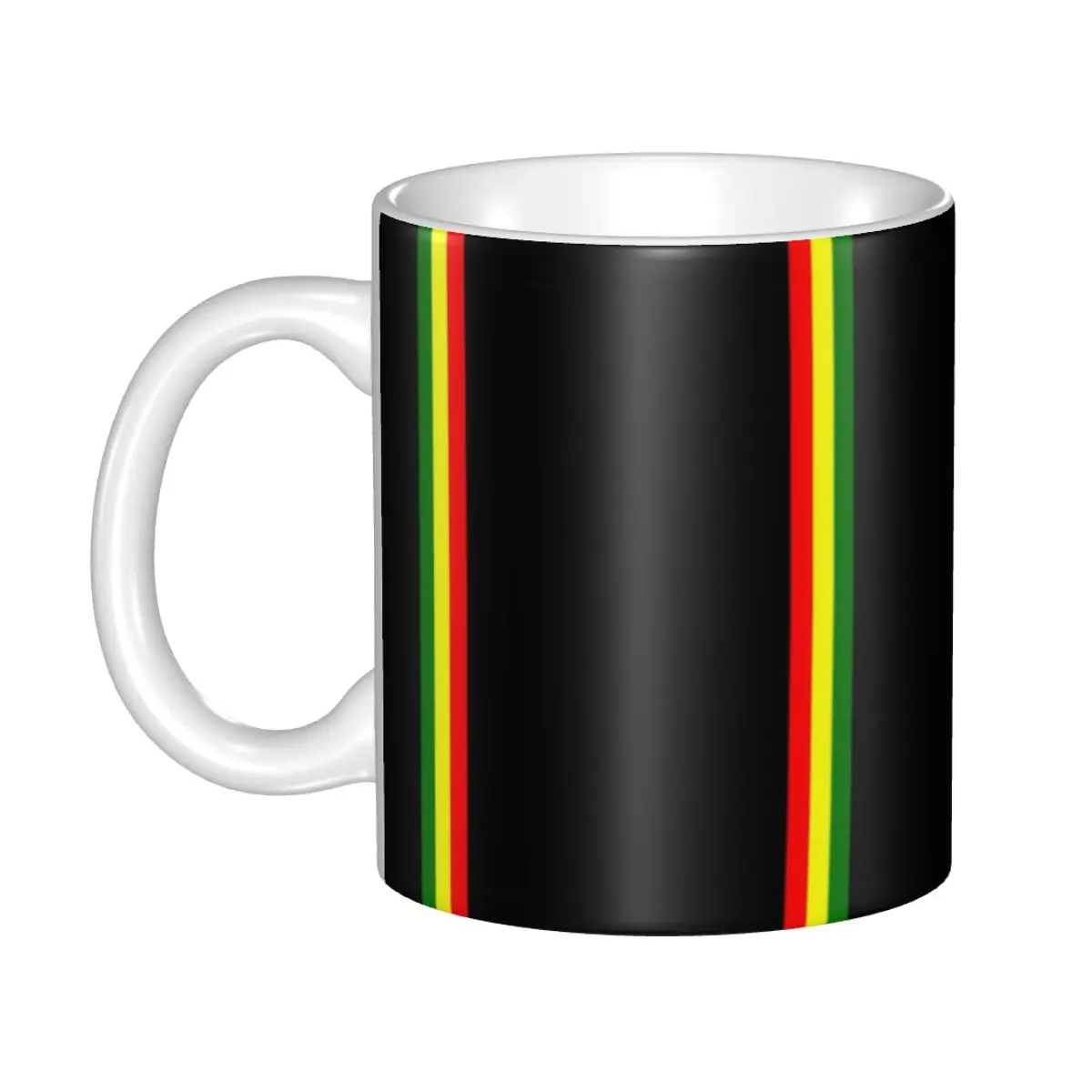 

Reggae Rasta Stripe Colors Pattern Coffee Mugs DIY Personalized Jamaican Jamaica Proud Ceramic Milk Tea Mug Cup