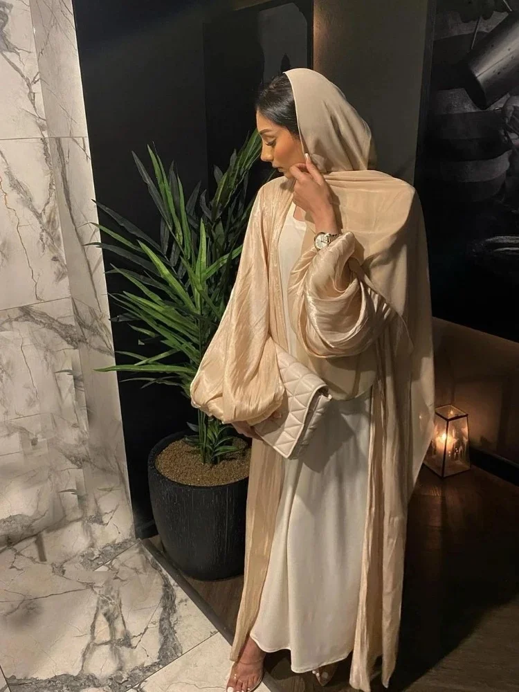 Fashion Kaftan Abayas Dresses For Women Party Kimono Musulmane Cardigan Dubai Turkey Islam Arabic Muslim Long Modest Dress Robe