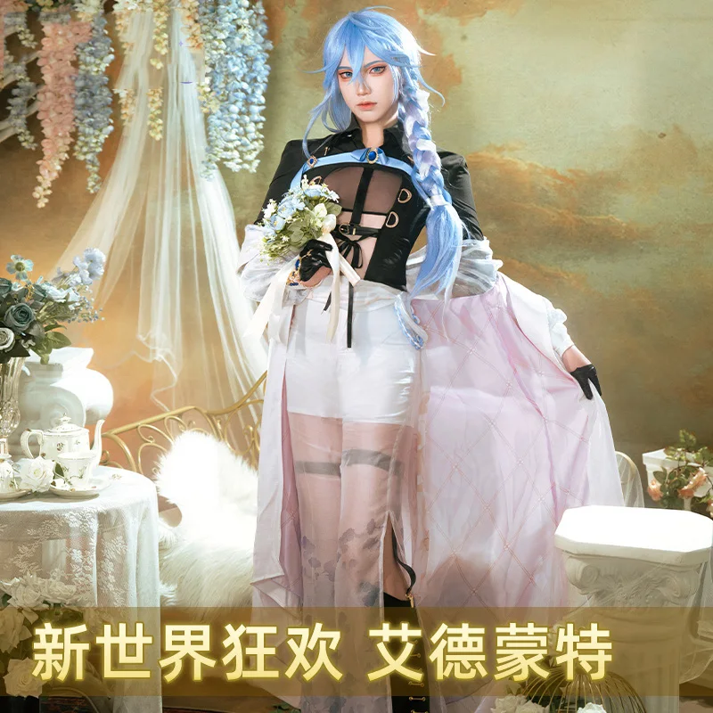 Nu: Carnival Cos Эдмонд Косплей сексуальный черный топ цветочное свадебное платье