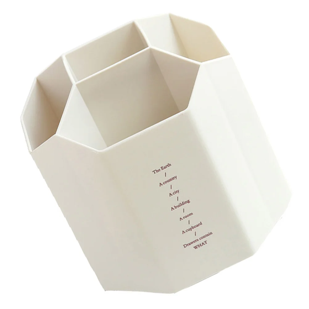 

Rotating Storage Pen Holder Desktop Office Supply Organizer Plastic Go Containers Brush Pot Rotatable Sundries Supplies
