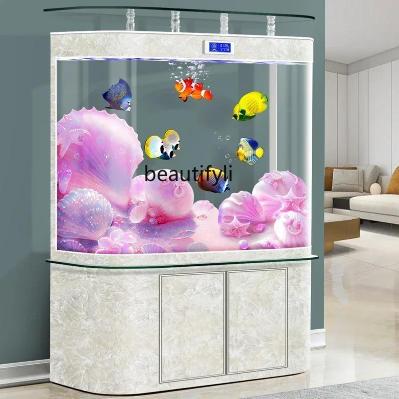 Filtr dolny Zbiornik na ryby Krajobraz Dom Salon Samoczynna cyrkulacja Ekologiczna kula rybna Szklana leniwa zmiana wody Akwarium
