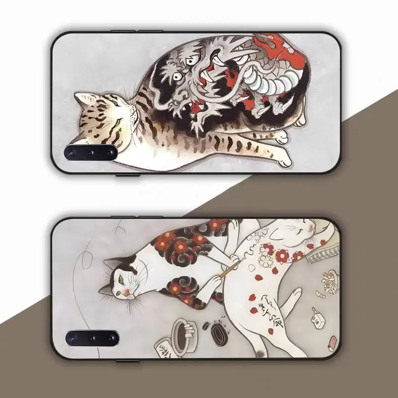 

Animal cat tattoo Phone Case for Samsung Note 5 7 8 9 10 20 pro plus lite ultra A21 12 72