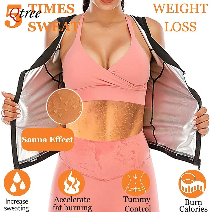 Women Sauna Sweat Vest Polymer Slimming Corset Workout Sauna Tank Top Shapewear for Weight Loss Body Shaper Waist Trainer Suit