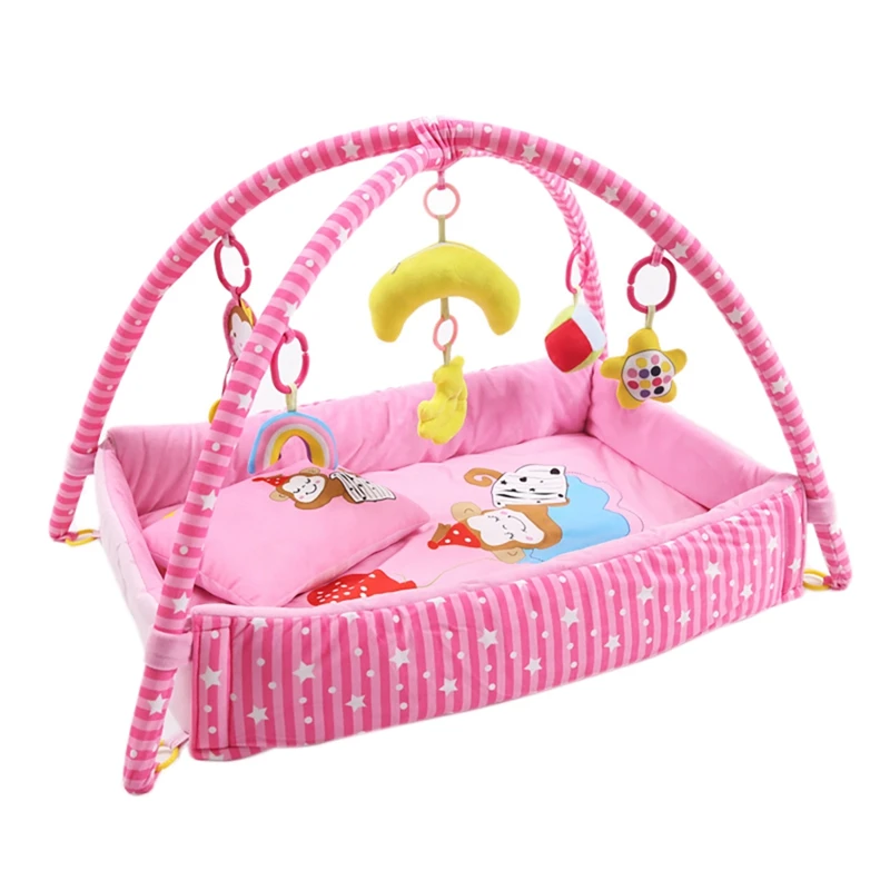 

Baby Play Fitness Baby Activity Play Mat with Toy Visual Hearing Tactile Baby Cognitive Development Thickened Non-Slip