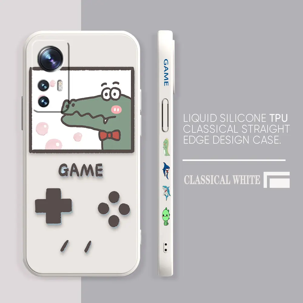 Phone Case For Xiaomi 13 12 12T 12S 11 11T 10 10S 9 Pro Ultra Lite Case Cover Funda Cqoue Shell Capa Game Cartoon Shark Dinosaur