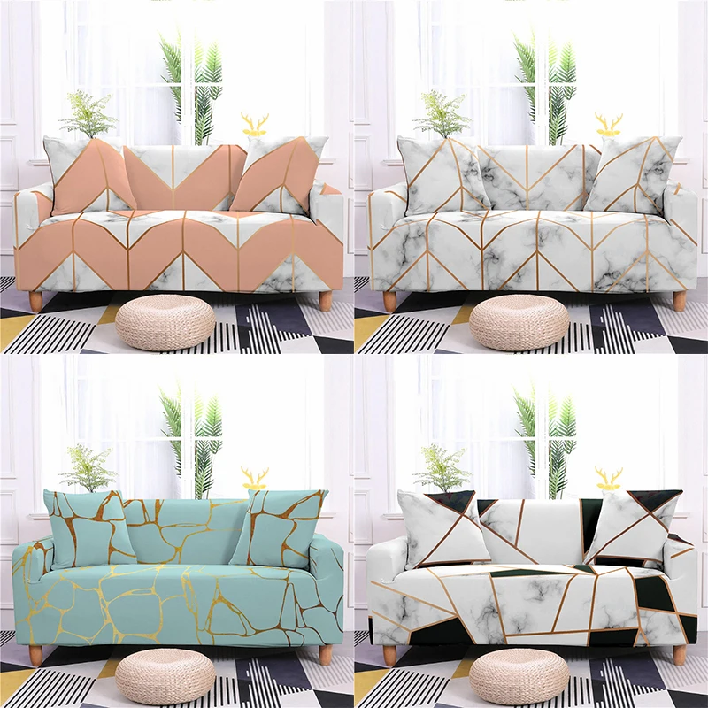 

Modern Minimalist Striped Pattern Print Sofa Cover Antifouling Elastic Seat Covers Home Decor Sofa Covers for Living Room Couch