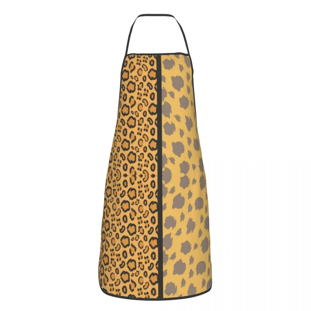 

Custom Bib Leopard And Cheetah Aprons for Men Women Unisex Adult Chef Cooking Kitchen Cute Animal Skin Tablier Cuisine Gardening