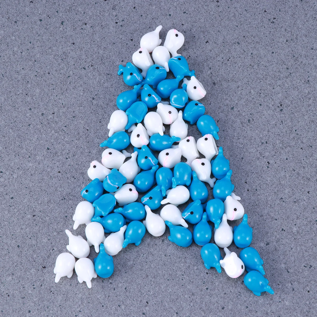 

65pcs Resin Dolphin Porpoise Sea Fish White Blue Whale Model Small Figurine Crafts Home Ornament