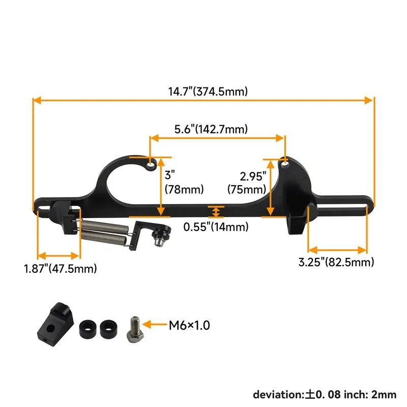 Пружинный регулируемый кронштейн для карбюратора серии 4150 4160