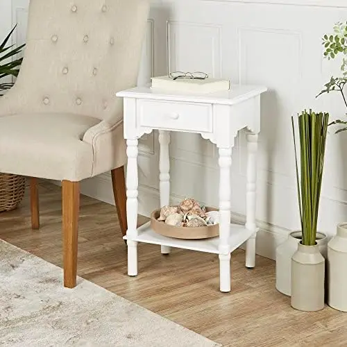 

1-Drawer Accent Table, Satin White