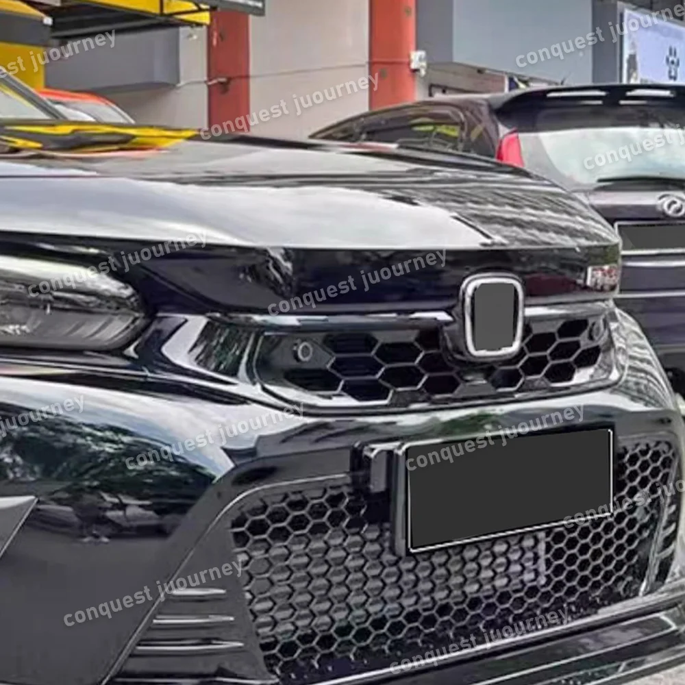 Фото Тип R/SI Передняя решетка для Honda Civic Hatchback 2022+ Краска для выпечки Спортивный комплект кузова Airintake Mesh Honda Аксессуары Обновление автомобиля №3