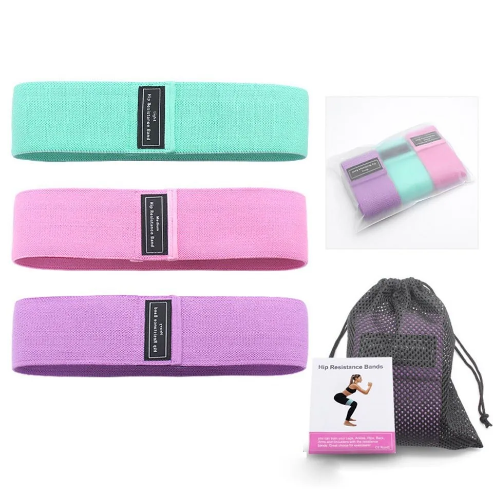 

Hot Selling Customized Diversiform Adjustable resistance Elastic Hip Band Set