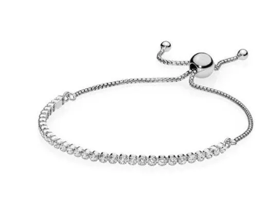 

Браслет из серебра 925 пробы с бусинами pandora, браслет-цепочка из бусин с регулируемой регулировкой, подходит для женщин, Шарм из бусин «сделай ...