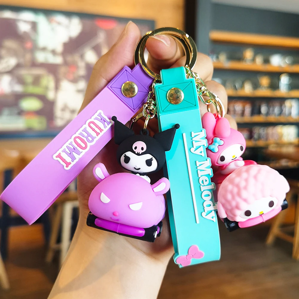 

Sanrio Keychain Backpack Pendant Couple Gifts Kuromi Hello Kitty Car Keyring Cute Cinnamoroll My Melody Dolls Jewelry Gifts Toys