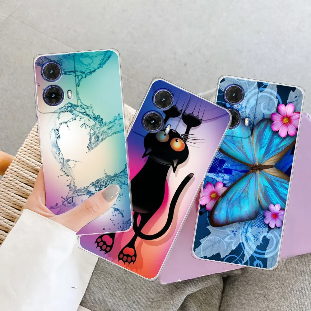 Чехол для Motorola Moto G85 5G прозрачный мягкий Силиконовый противоударный чехол XT2427