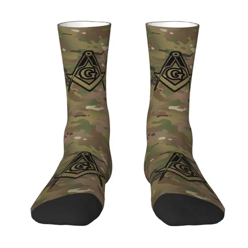 

Military Square Compass Dress Socks Men Women Warm Funny Novelty Masonic Freemason Crew Socks