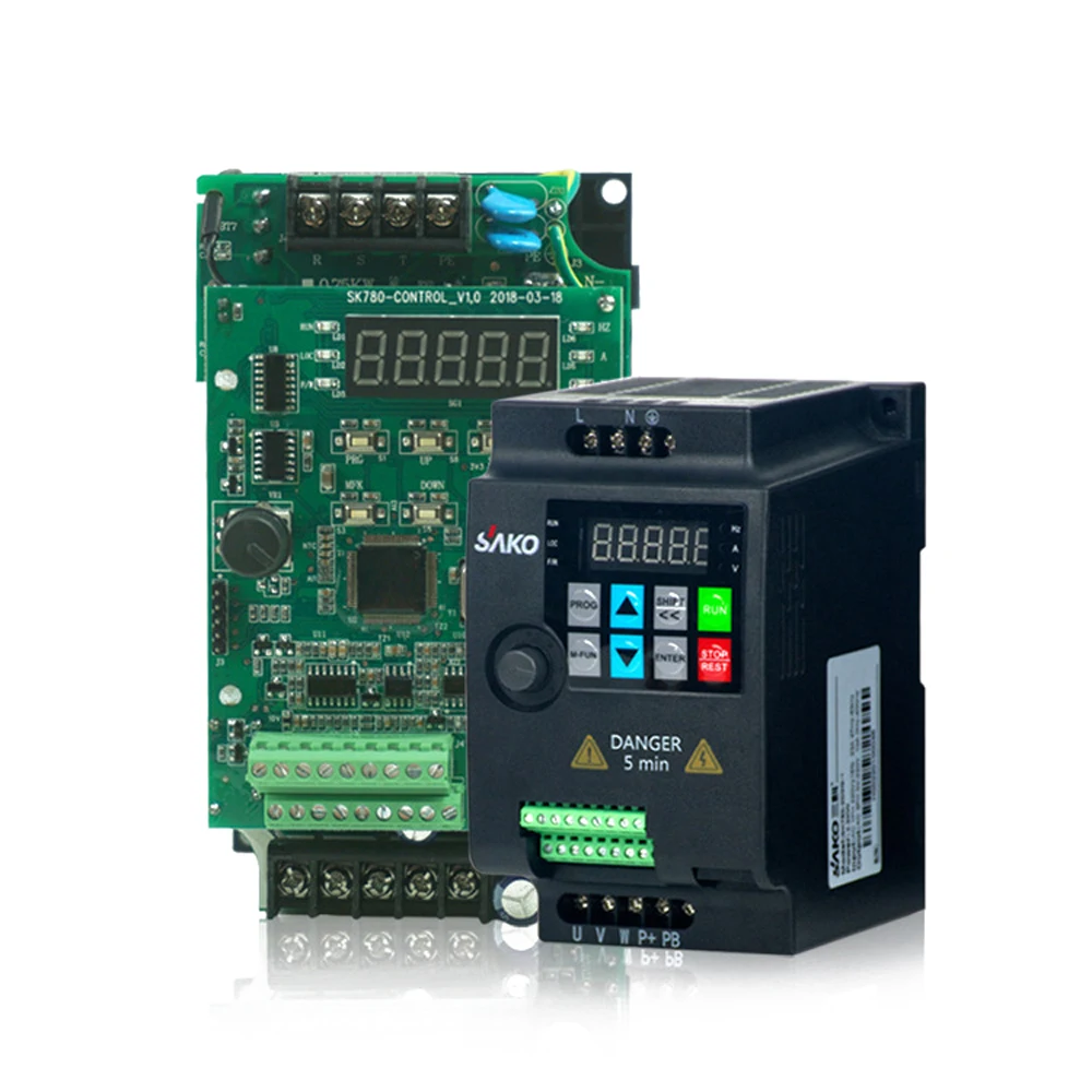 

VFD Frequency Speed Controller 220V Stepless Motor Drive Single Phase Control In Three-Phase Out Variable Speed Vector Inverter