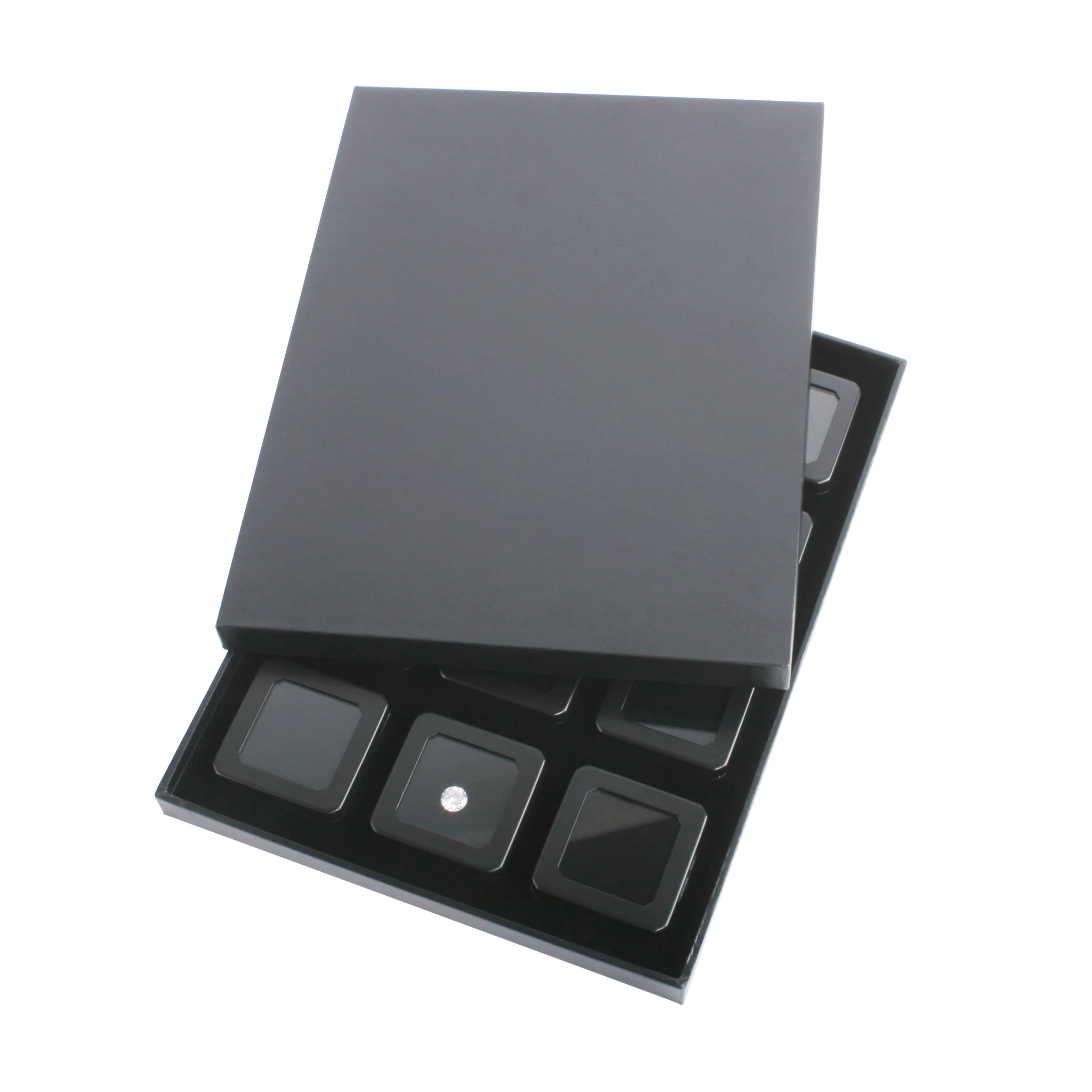 

High quality loose diamond container jewelry display holder best price gemstone collection gem storage showcase