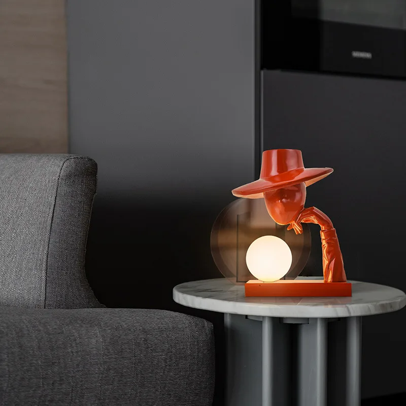 

Modern Creative LED Living Room Office Desktop Decoration Table Lamp Home Bedroom Bedside Abstract Art Sculpture Table Lamp E27