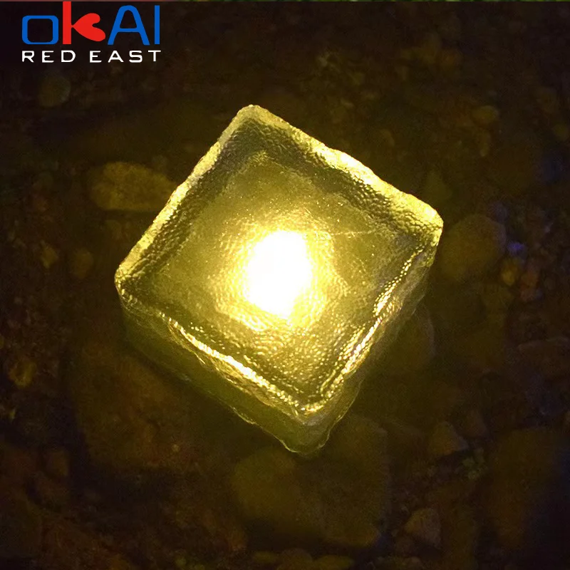 

Solar Brick Ice Cube Light Lawn Outdoor Garden Lights LED Lights for Path Driveway Landscape Backyard Patio ChristmasDecorations