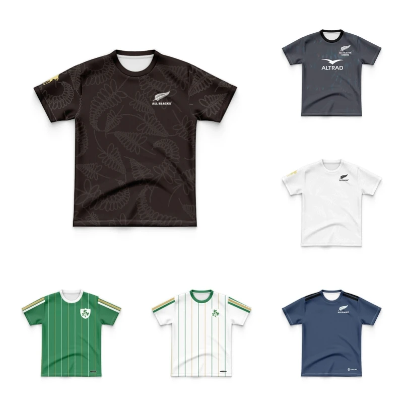 

2023 NEW Kids ZEALAND ALL BLACKS AWAY RUGBY Ireland JERSEY