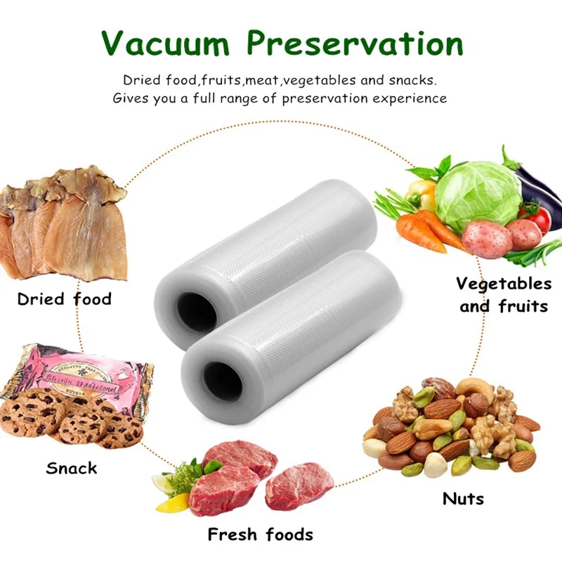 

500cm Kitchen Food Vacuum Bag Compressed Sealer Food Saver Storage Food Package