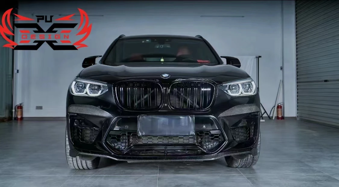 Передний бампер из углеродного волокна для BMW X3M F97 19-21 передний задний диффузор