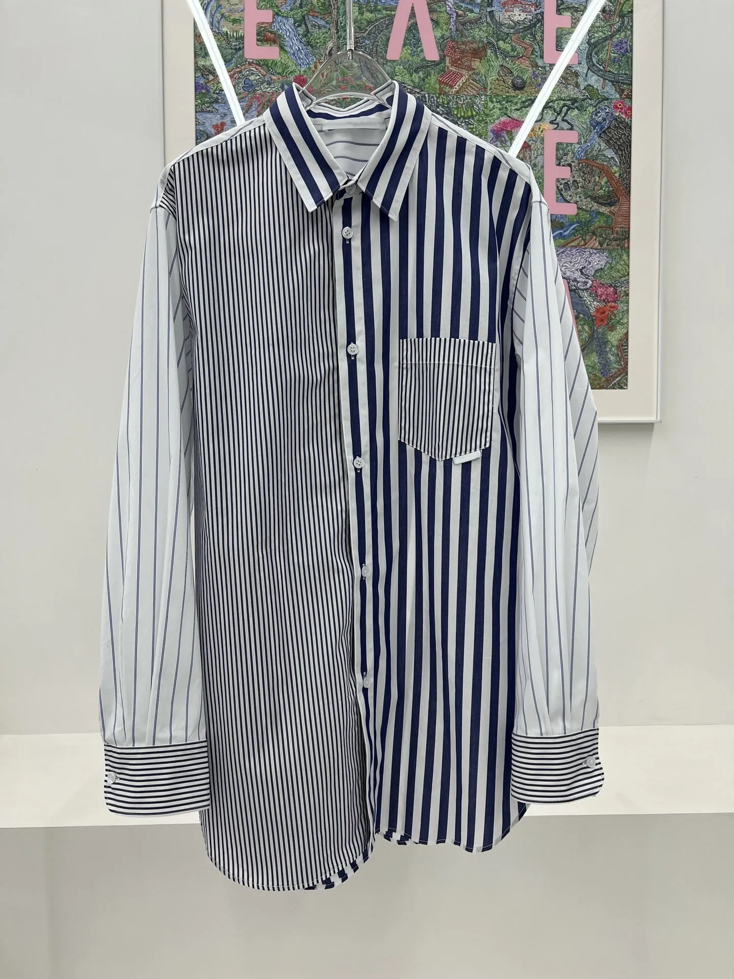 

Женская одежда, рубашка, топ, женская блузка, женская одежда, модная женская рубашка 2022, полосатая рубашка оверсайз с длинным рукавом