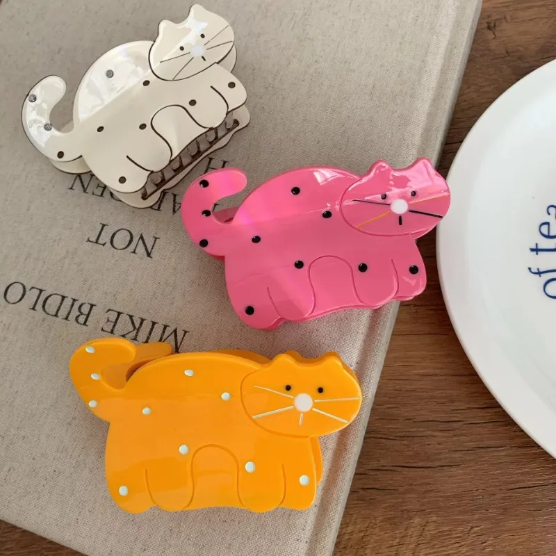 Новый мультяшный 3-цветный коготь из кошачьей шерсти милый котенок ацетат