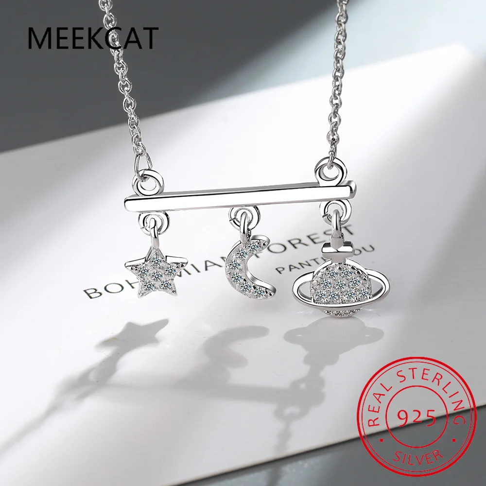 Ожерелье-чокер со звездным небом из стерлингового серебра 925 пробы