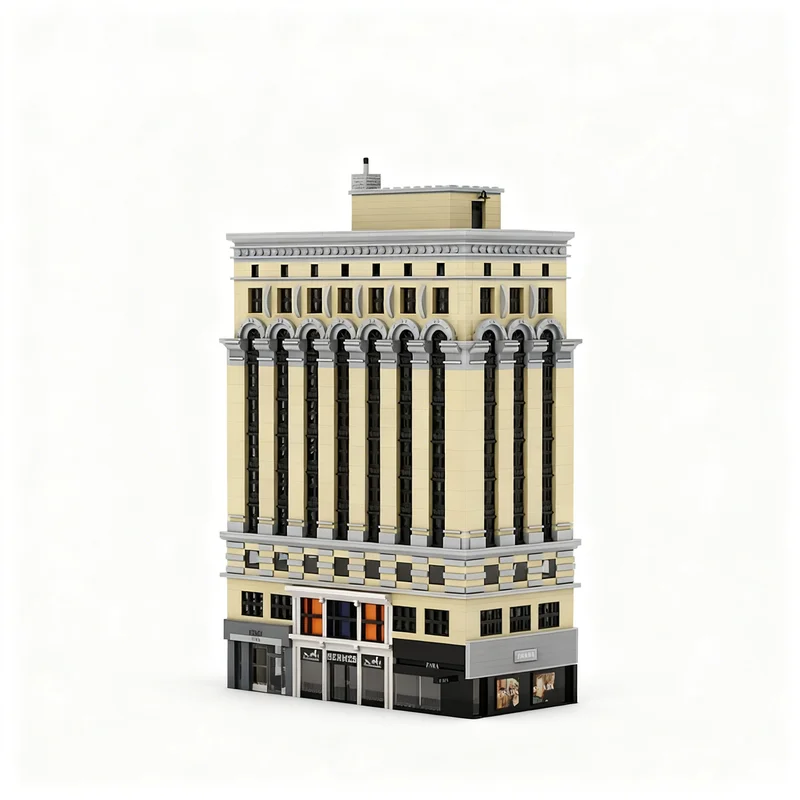 Фото 6938 деталей MOC Архитектура Нью-Йорка 1 Модульные здания Модель Строительные блоки Игрушка Идея для сборки DIY 3D Творческое образование Подарок на день рождения №1