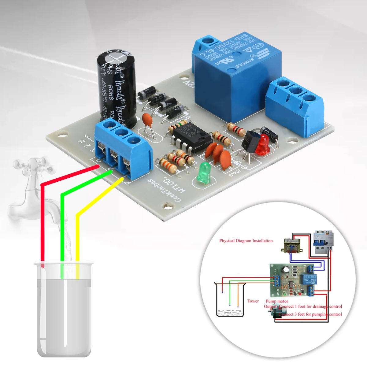 

Water Liquid Level Controller Sensor Module Rain Water Level Detection Sensor Depth Height Measuring Tool Electronic Components