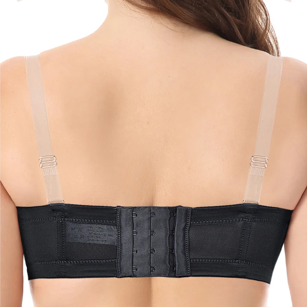 Bra Push Up Strapless Invisible Solid Silicone Bras Wedding Bralette Women Removable Anti-slip Straps Halter Plus Size