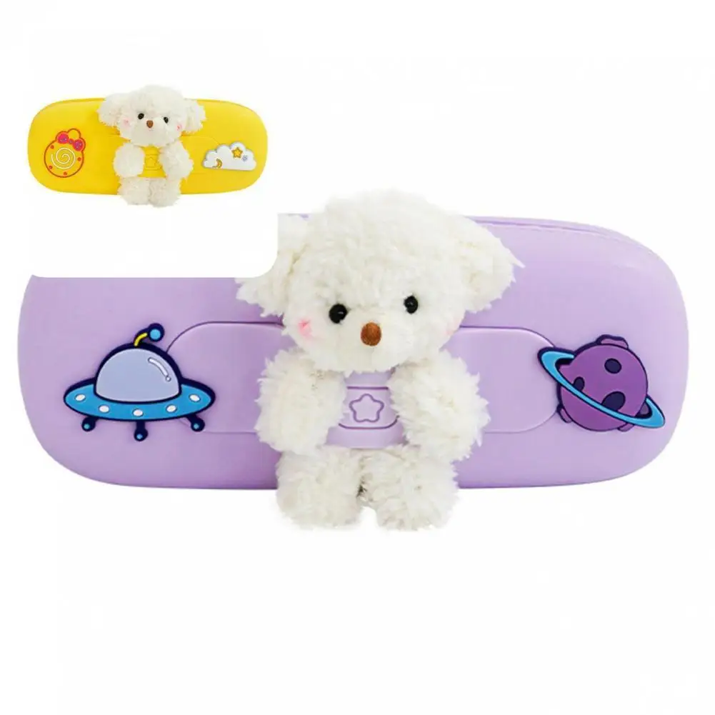 

Soft Easy Clean Bright Color Pencil Pouch Silicone Pencil Pouch Washable for Office