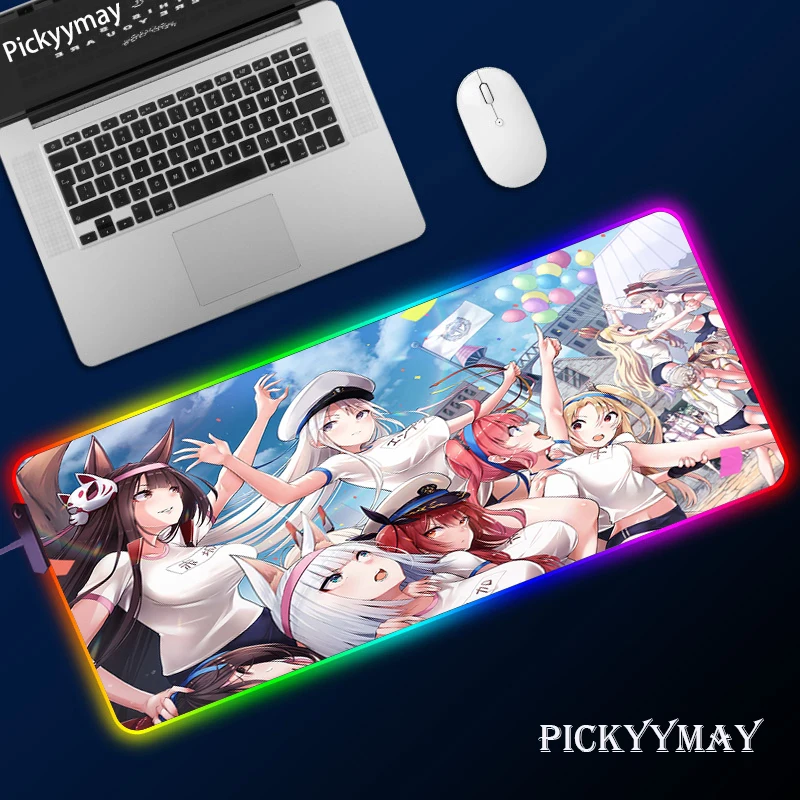 

Large RGB Mouse Pad XXL Gaming Mousepad LED Mouse Pad Gamer Sexy Azur Lane Mouse Carpet Big Mouse Pad PC Desk Mat With Backlit