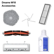 드림 봇 W10 로봇 진공 청소기 공식 정품 액세서리, 부품, 메인 브러시, 사이드 브러시, 커버, 필터, 세제, 걸레