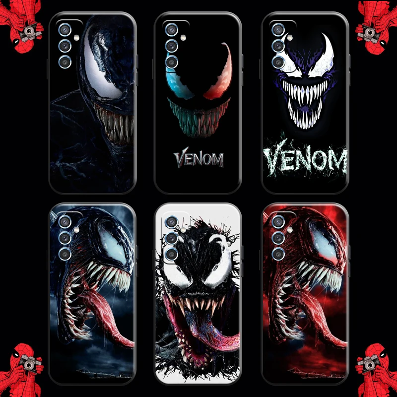 

Marvel Venom Comics Cool For Xiaomi Redmi 9 9C 9A 9AT 9i Phone Case Liquid Silicon Carcasa Coque Black Back Soft Silicone Cover