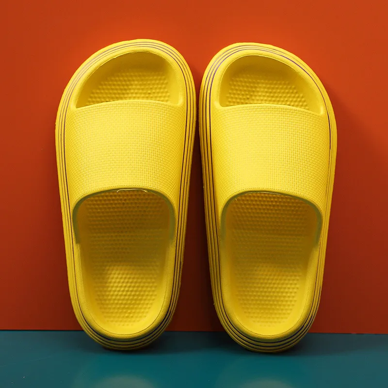 

Designer Slides Slippers Summer Thick Strip Printed Women Slippers Flip Flops Unisex Platform Shoes 2022 New Men Outdoor Sandals