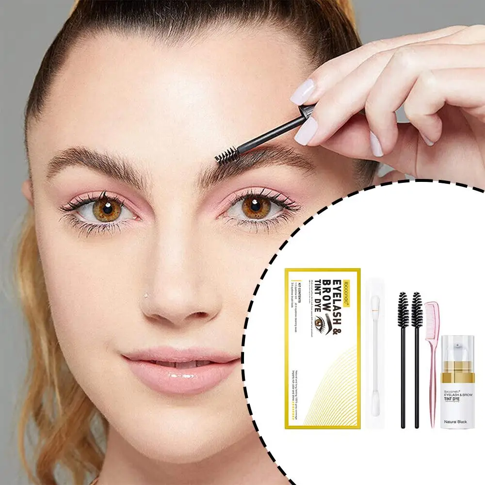 

Eyelash Eyebrow Dye Tint Kit Waterproof 20 Mins Fast Enhance Long Brow Permanent Lash Lasting Tools Dye Makeup Brow Dye I9E9