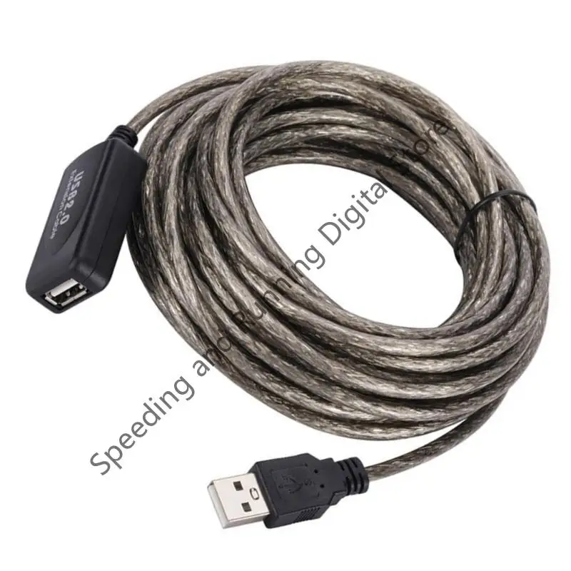 Фото Удлинительный кабель USB 2.0 30 м/20 м/15 м/5 м/10 м USB 2.0 удлинитель USB повторитель удлинитель с усилителем USB-кабель «папа-мама» №3