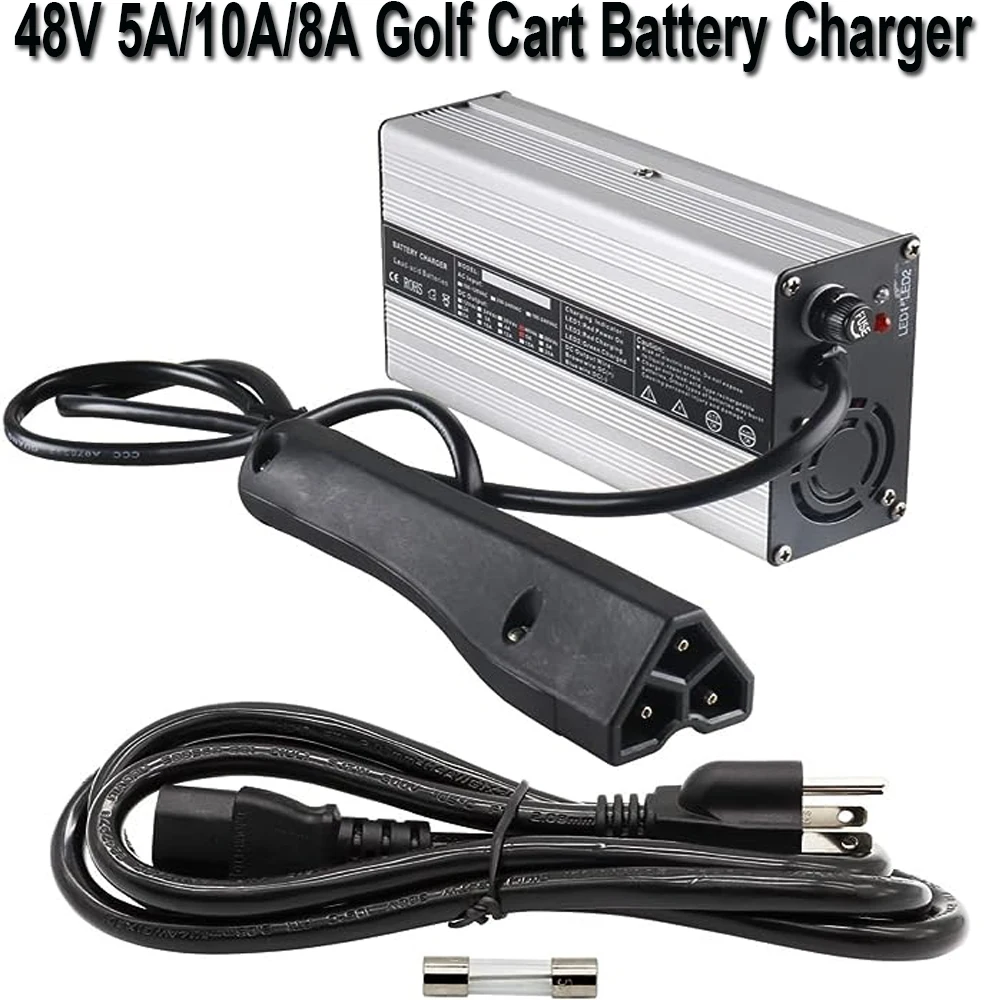 

48V 5A 6A 10A RXV Golf Cart Lead AcidBattery Charger Replacement for Yamaha Star EZGO Club Car DS EZGO TXT