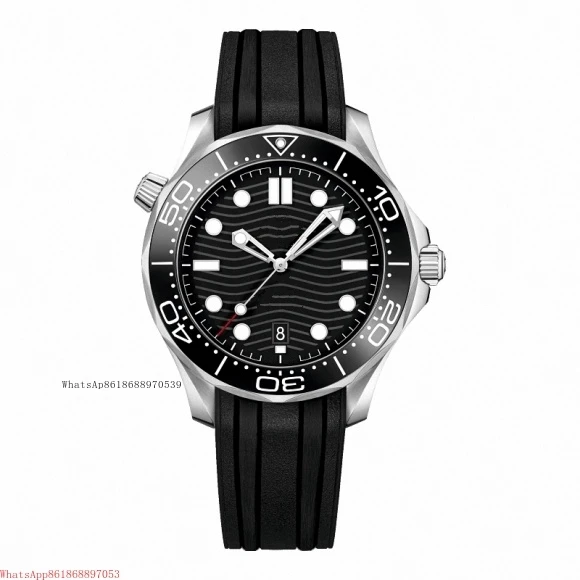 

mens mechanical watch automatic ceramic black blue rubber