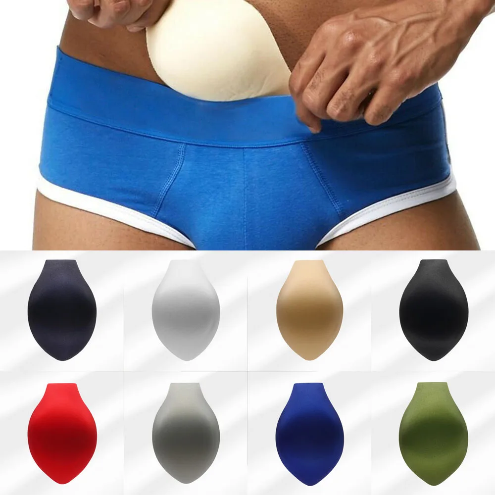 

Men's Sponge Pouch Pad Cushion Underwear 3D Cup Bulge Enhancer Swimwear Briefs Soft Lightweight Sturdy Cushioning